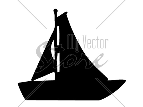 vector Sailboat silhouette