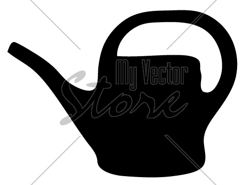 vector Watering can silhouette