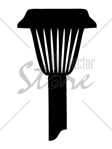 vector Solar lamp silhouette