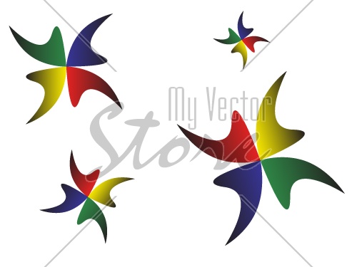 vector Abstract flowers