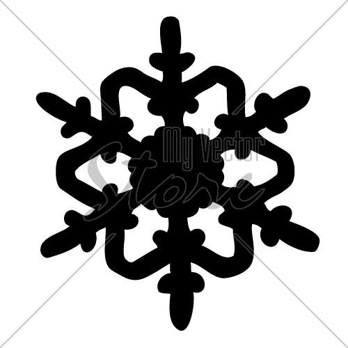 vector Snowflake silhouette