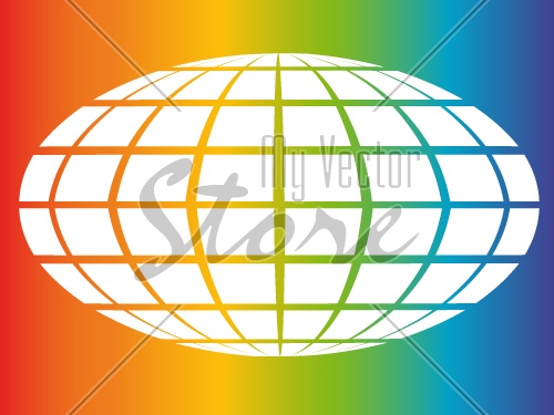 vector rainbow globe