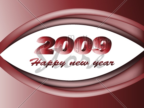 vector red new year 2009