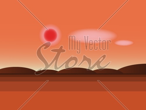 vector sunset