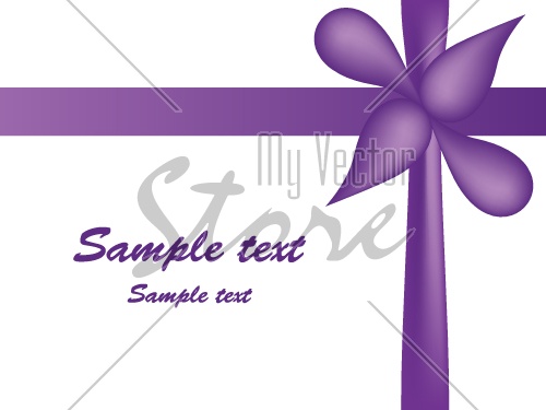 vector violet bow and tape