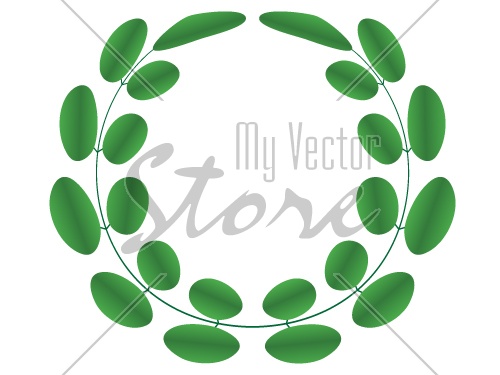 vector Acacia wreath