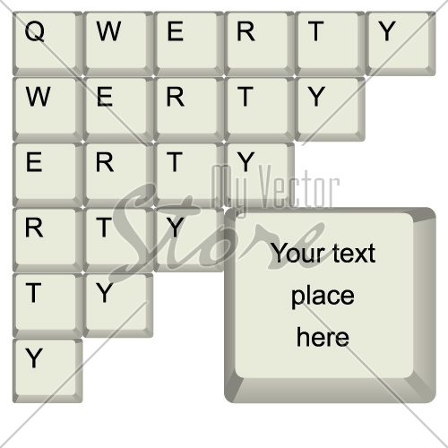vector qwerty keyboard