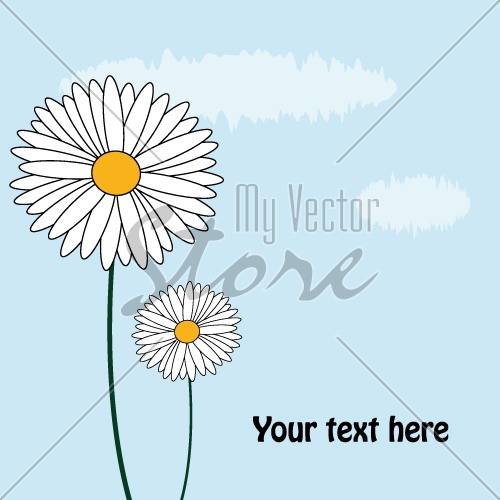 vector daisy card