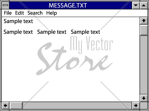 vector nostalgic window message