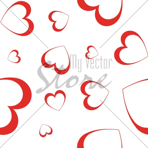 hearts - vector seamless wallpaper