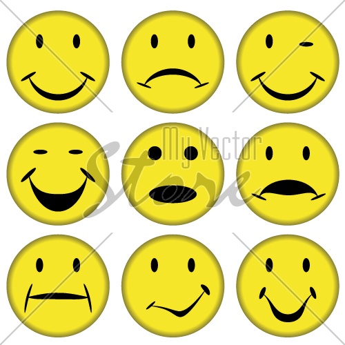 vector smilies and faces