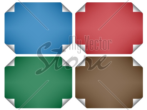 vector set of blank stickers