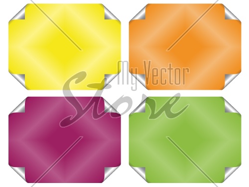 vector set of blank stickers