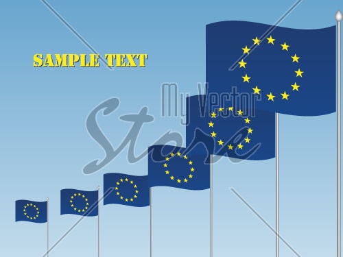 vector EU flags