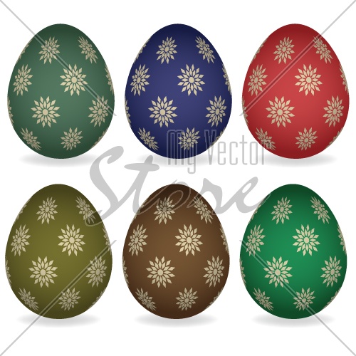 vector easter eggs