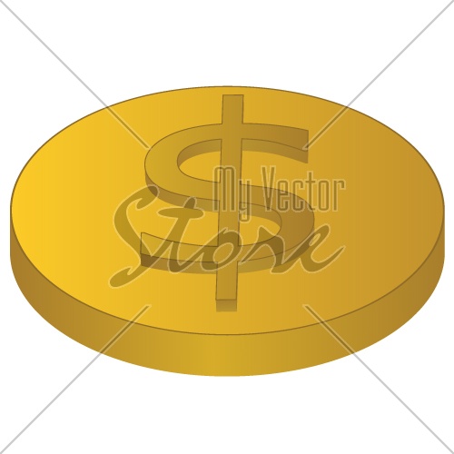 vector gold coin