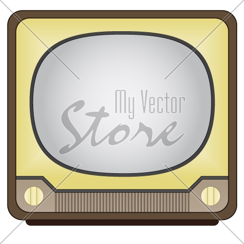 vector vintage tv
