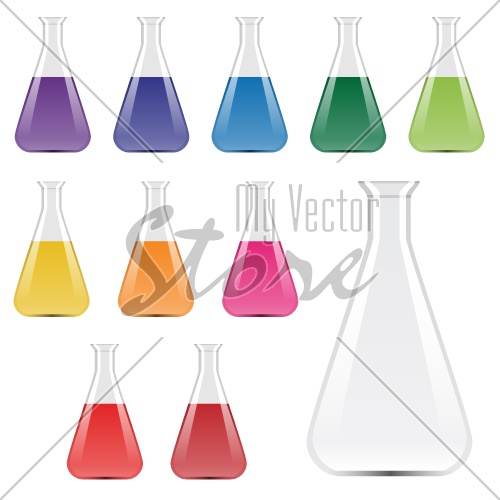 vector laboratory flasks