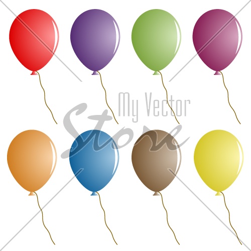 vector party balloons
