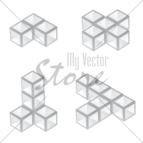 vector 3d cubes