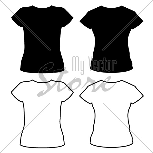 vector t-shirt silhouettes