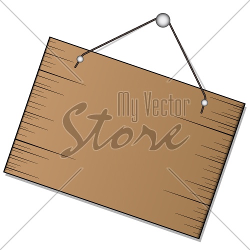 vector wood sign hanging