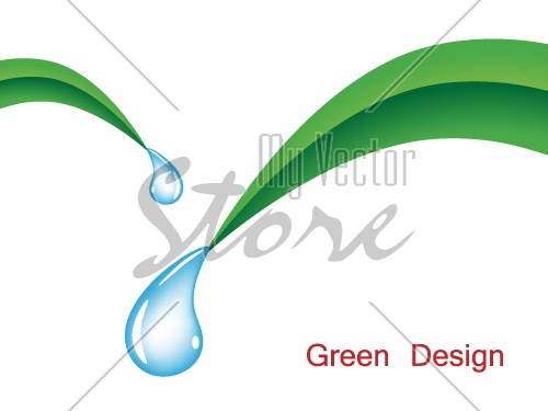 vector grass with water drops