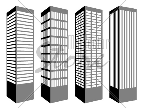 vector skyscraper symbols