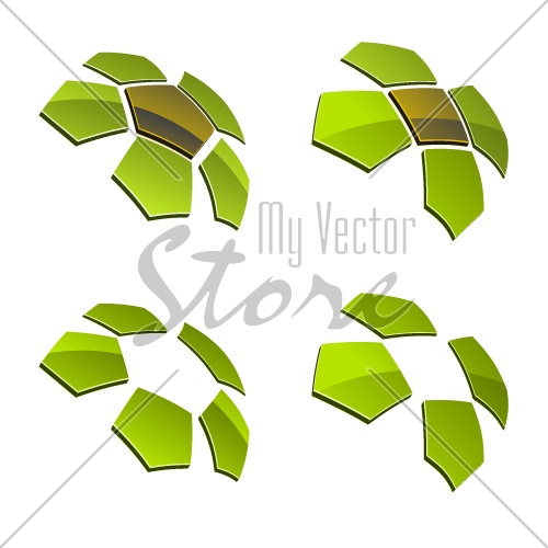 vector 3d shiny elements