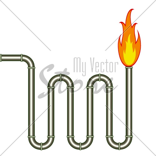 vector burning pipe