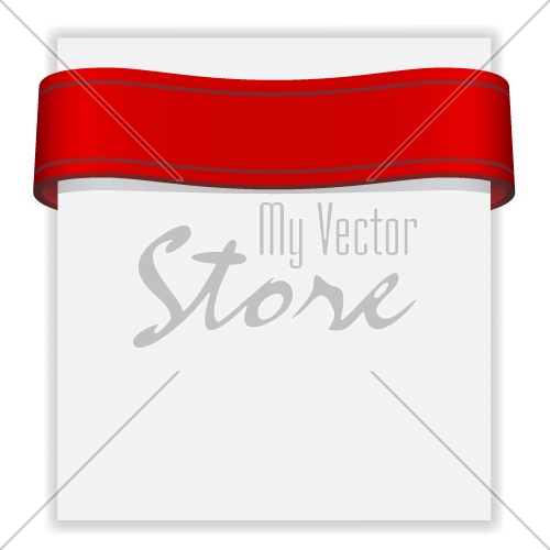 Vector paper with ribbon