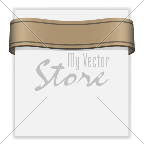 Vector paper with ribbon