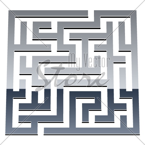 vector 3d shiny maze