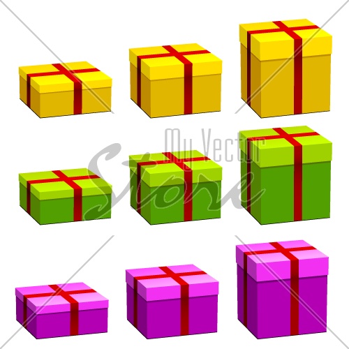 vector gift boxes