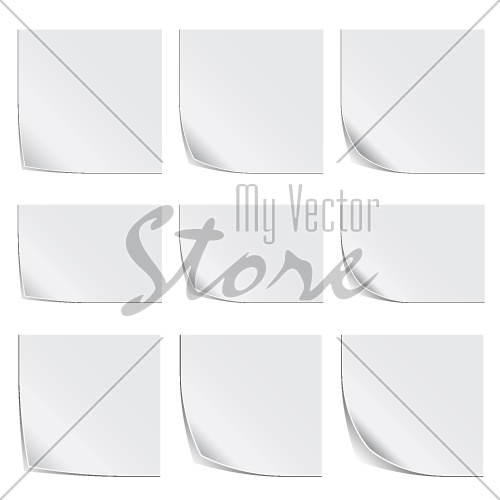 vector white stickers