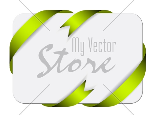 Vector festive card with ribbon
