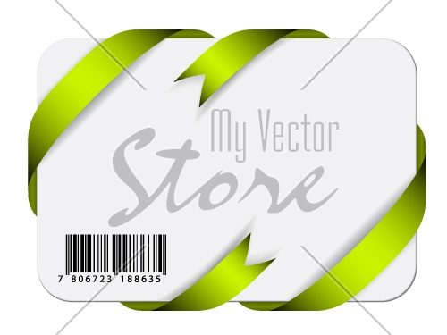 Vector festive card with barcode