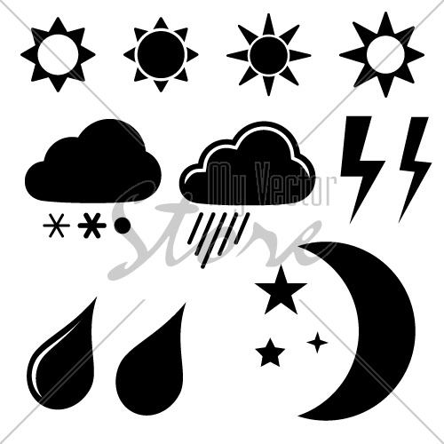 vector weather symbols