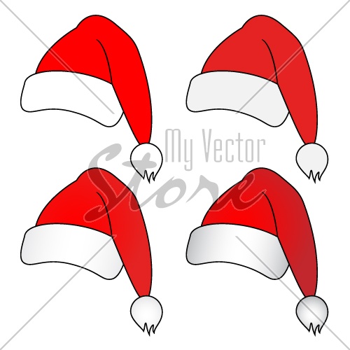 vector christmas hats