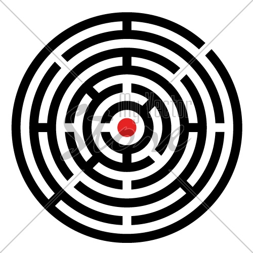 vector rounded maze