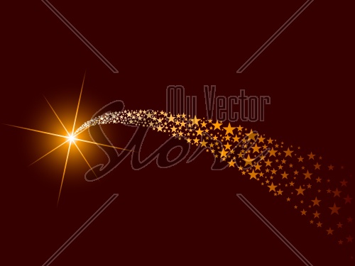 vector blazing comet