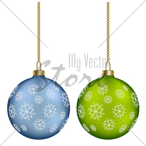 vector christmas balls