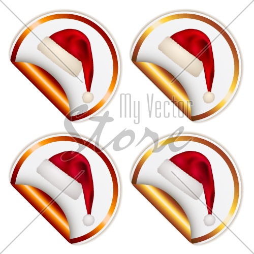 vector christmas festive stickers