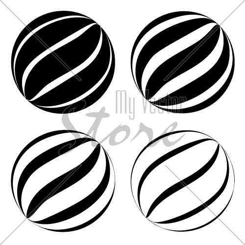 vector abstract globes