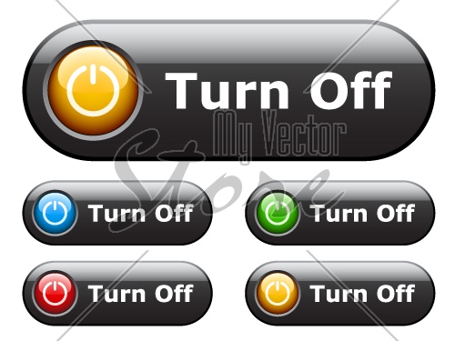 vector black glossy buttons