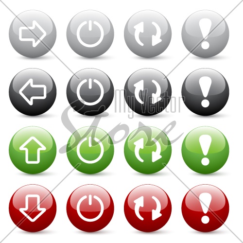 Vector glossy web buttons