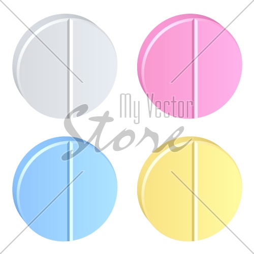 vector colored tablets