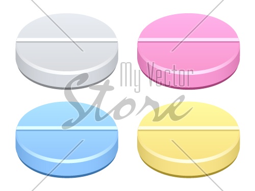 vector colored tablets
