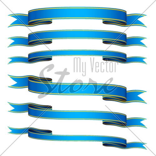 vector blue ribbons