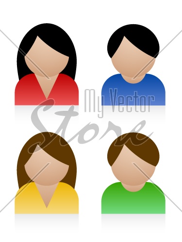 Vector male female icons